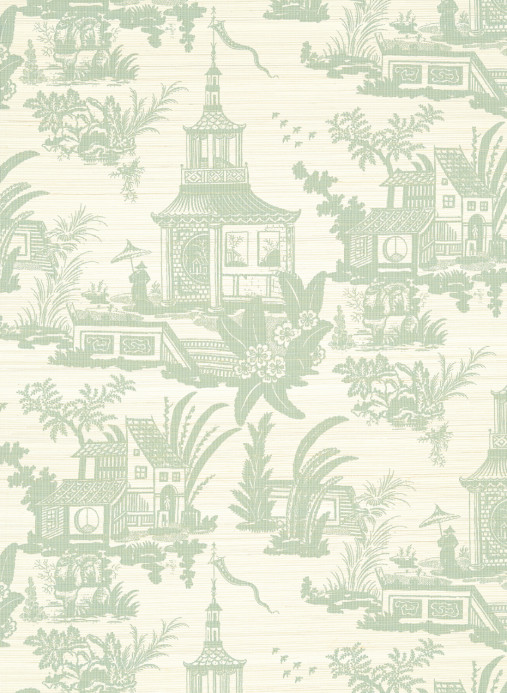 Thibaut Wallpaper Empress Court - Mist
